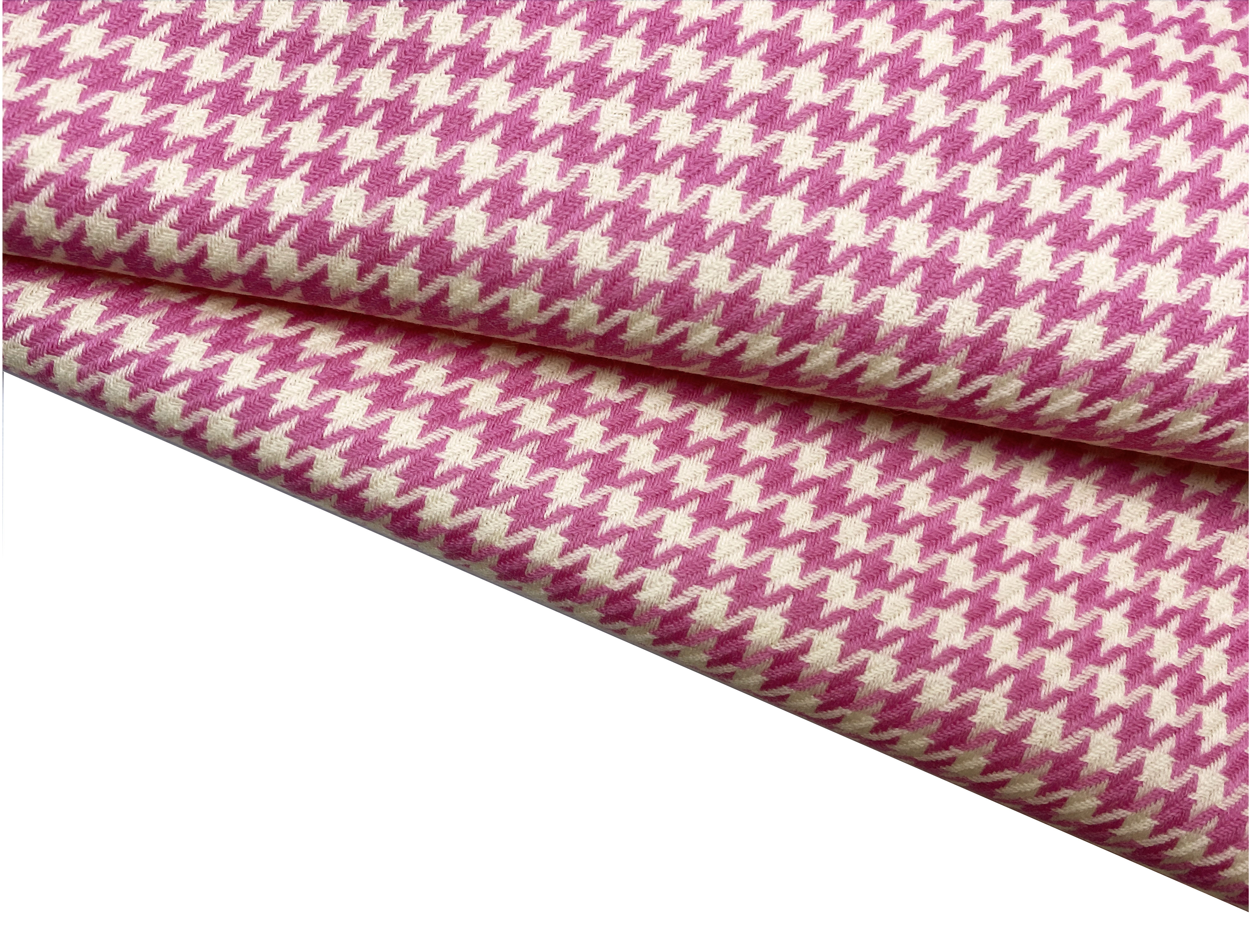 Ткань Костюмная розово-молочная гусиная лапка 49467 4